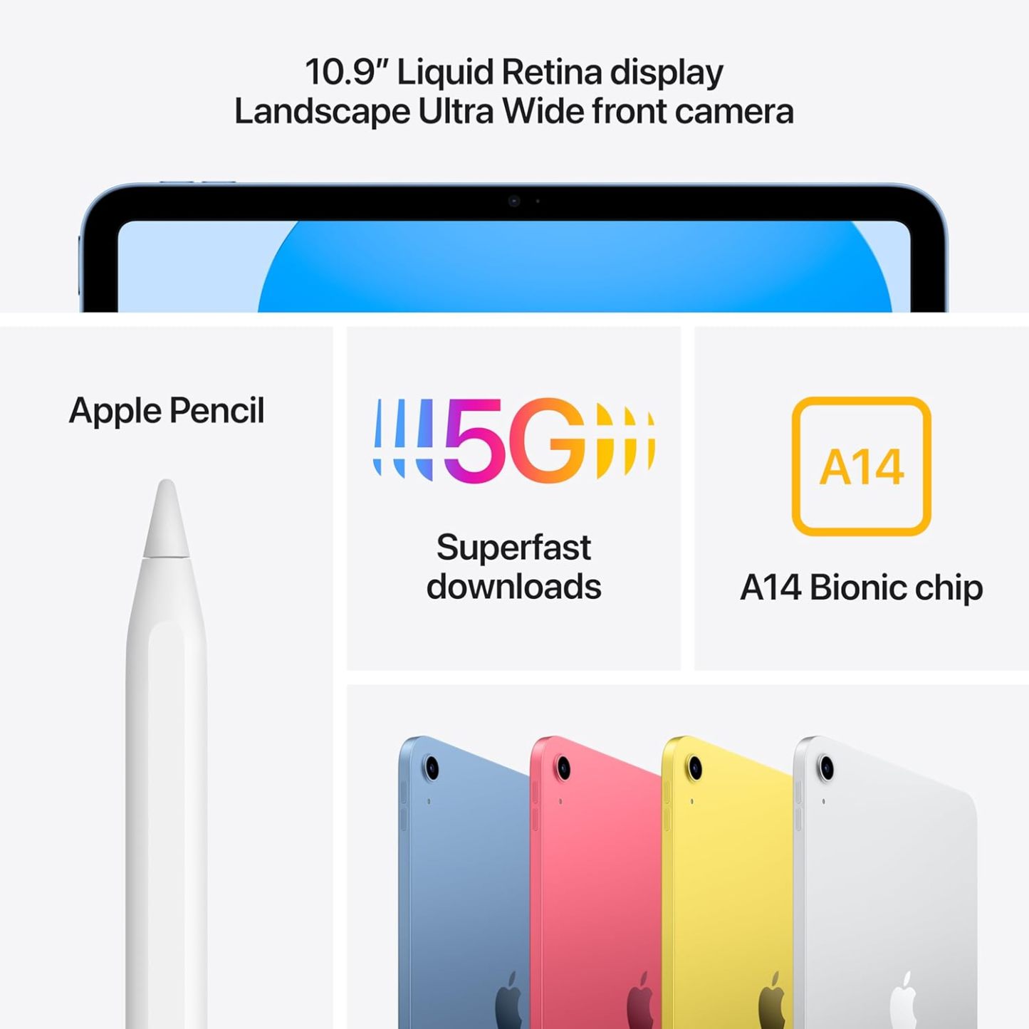 iPthtad 10.9-inch, 64GB Wi-Fi (10th Genethtration)