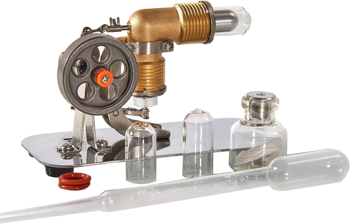 Mini Hot Air Stirling Engine Motor Model Educational Toy Kits Electricity HA001