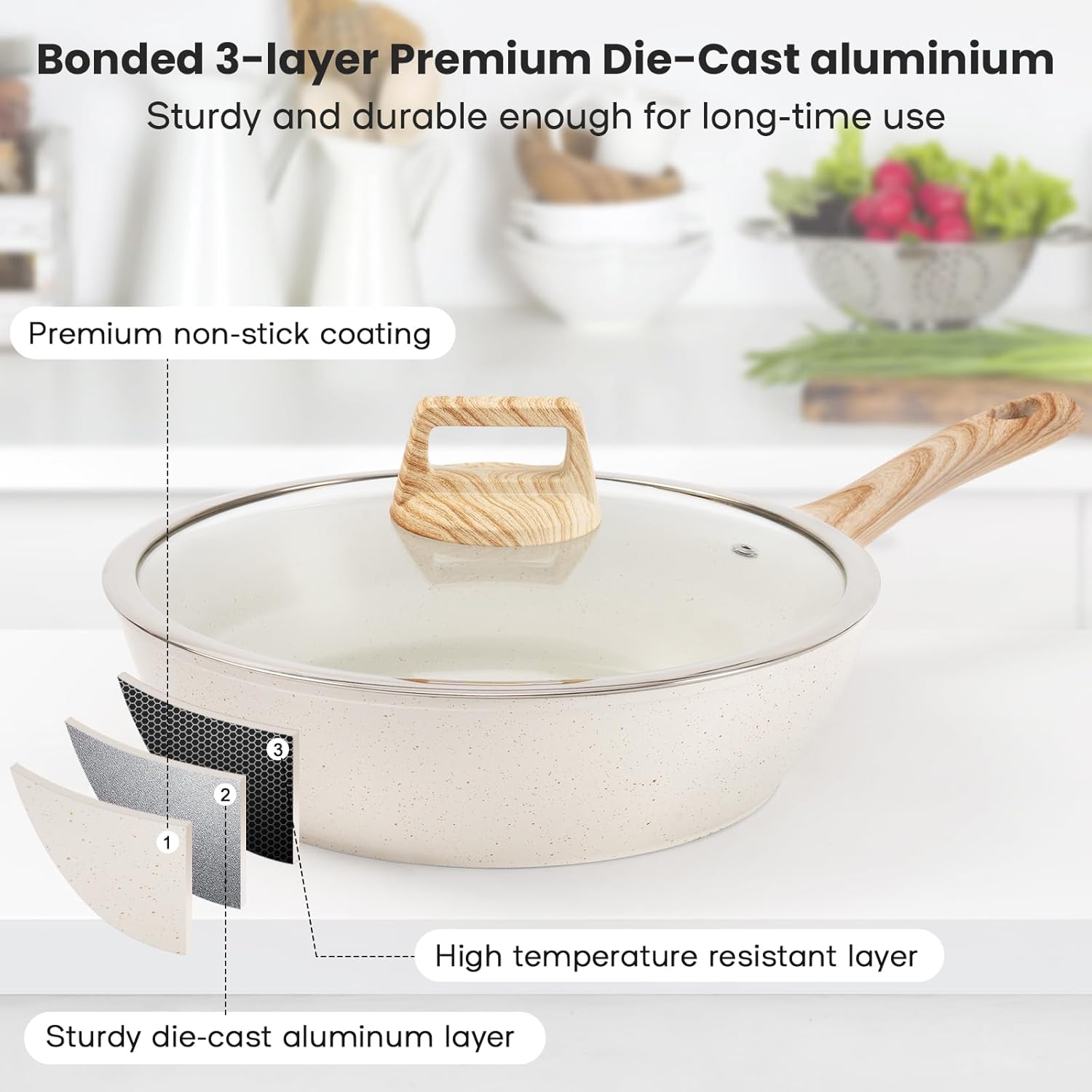 SOthtDAY 12 Pcs Nonstick Pots and Pans Cookware Sets