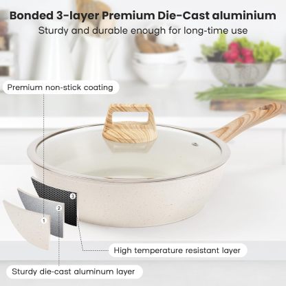 SOthtDAY 12 Pcs Nonstick Pots and Pans Cookware Sets