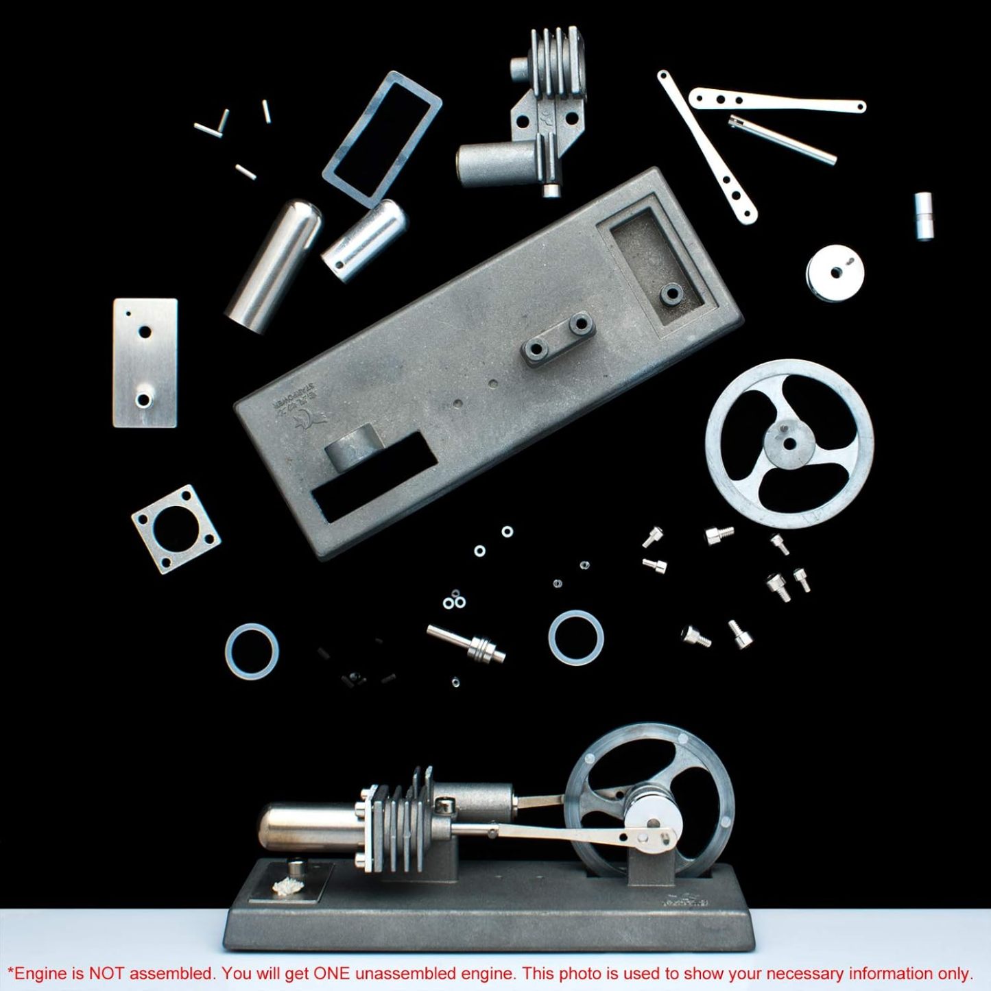 Hot Air Stirling Engine Assembly Kit: Spend 30 Minutes to Build Your Own Stirling Engine