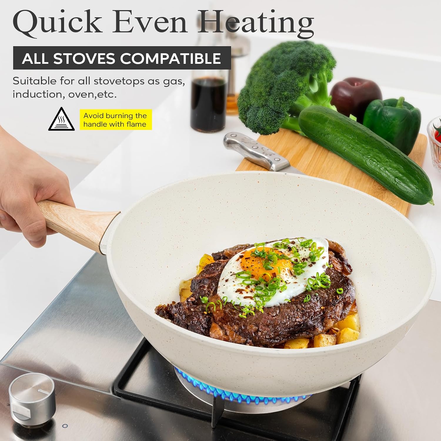 SOthtDAY 12 Pcs Nonstick Pots and Pans Cookware Sets