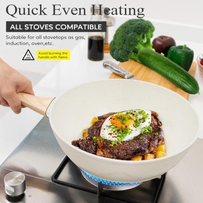SOthtDAY 12 Pcs Nonstick Pots and Pans Cookware Sets