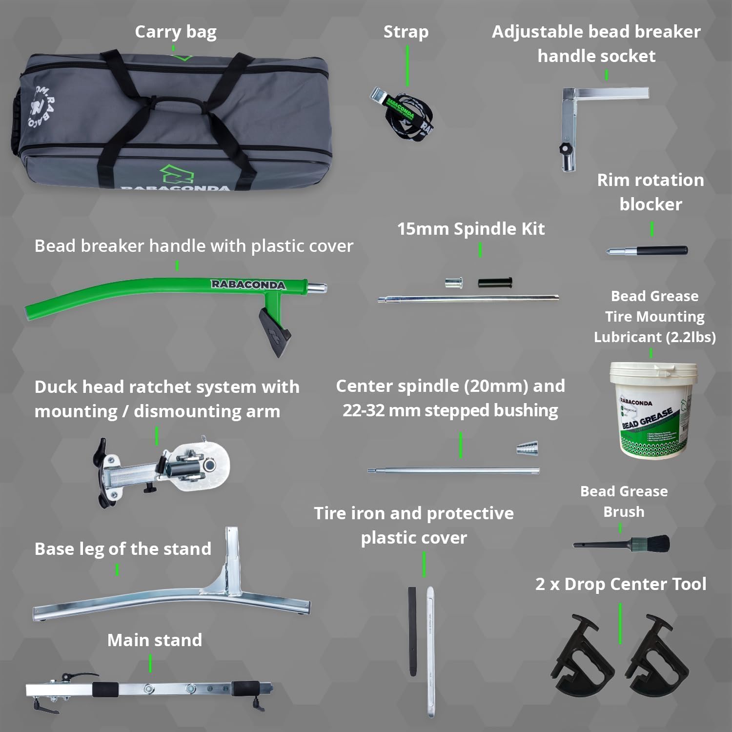 Rabacthtonda Street Bike Motorcycle Tire Changer Starter Kit