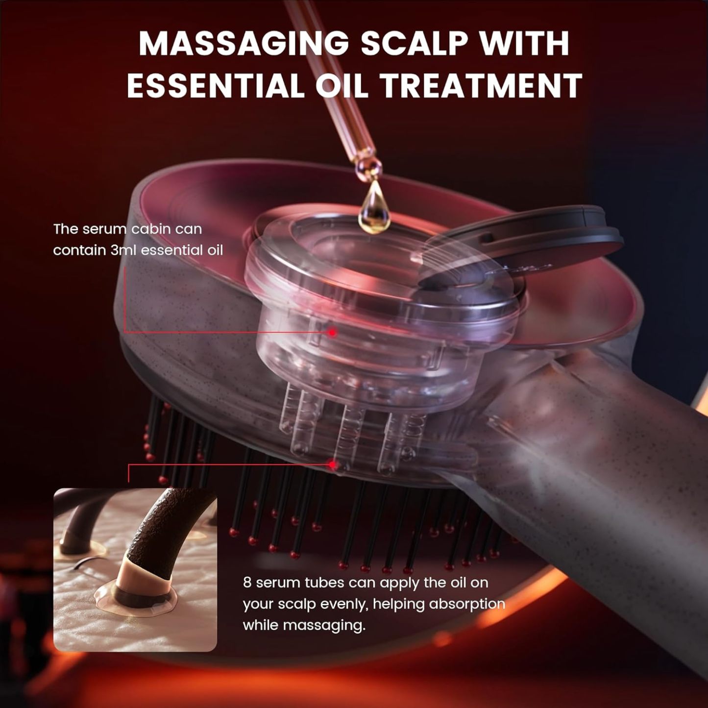 Breo Scalp3 Scalp Massaging Brush, Shiatsu Hair Scalp Massager with IPX7 Waterproof, Cordless & Portable, Electric for Scalp & Hair, Head, Home Relaxation