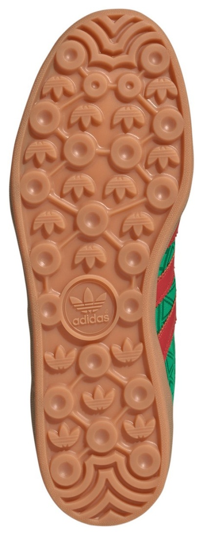 adidas World Cup Gazelle Indoor Shoes - Green/Better Scarlet/Collegiate Green - View 3