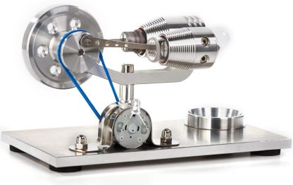 Hot Air Stirling Engine Motor Model Educational Toy Electricity Generator Colorful LED (SC001)
