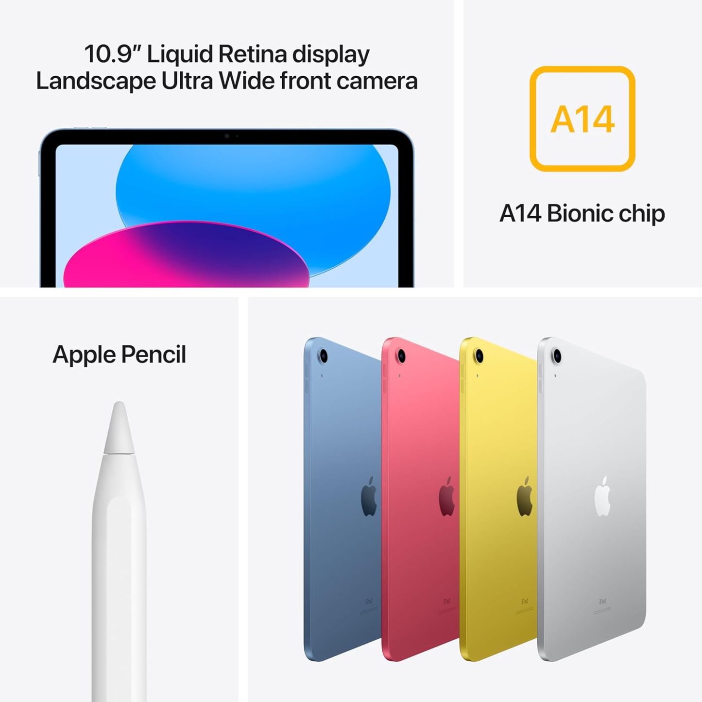 iPthtad 10.9-inch, 64GB Wi-Fi (10th Genethtration)