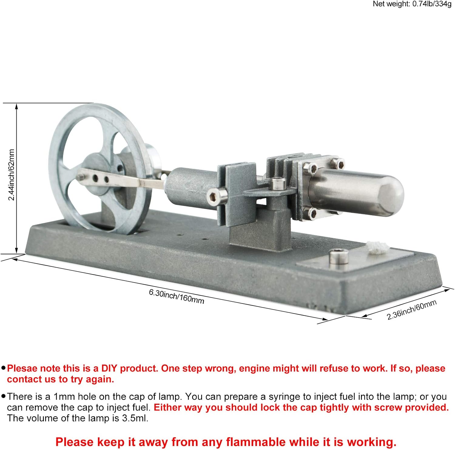 Hot Air Stirling Engine Assembly Kit: Spend 30 Minutes to Build Your Own Stirling Engine