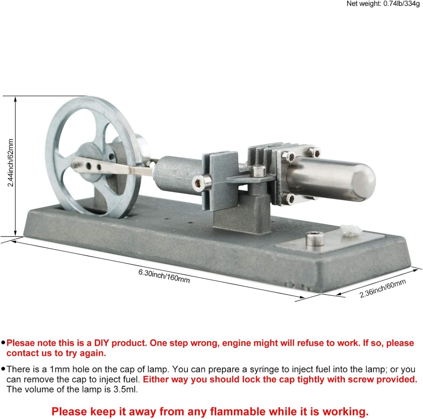 Hot Air Stirling Engine Assembly Kit: Spend 30 Minutes to Build Your Own Stirling Engine
