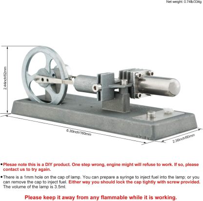 Hot Air Stirling Engine Assembly Kit: Spend 30 Minutes to Build Your Own Stirling Engine
