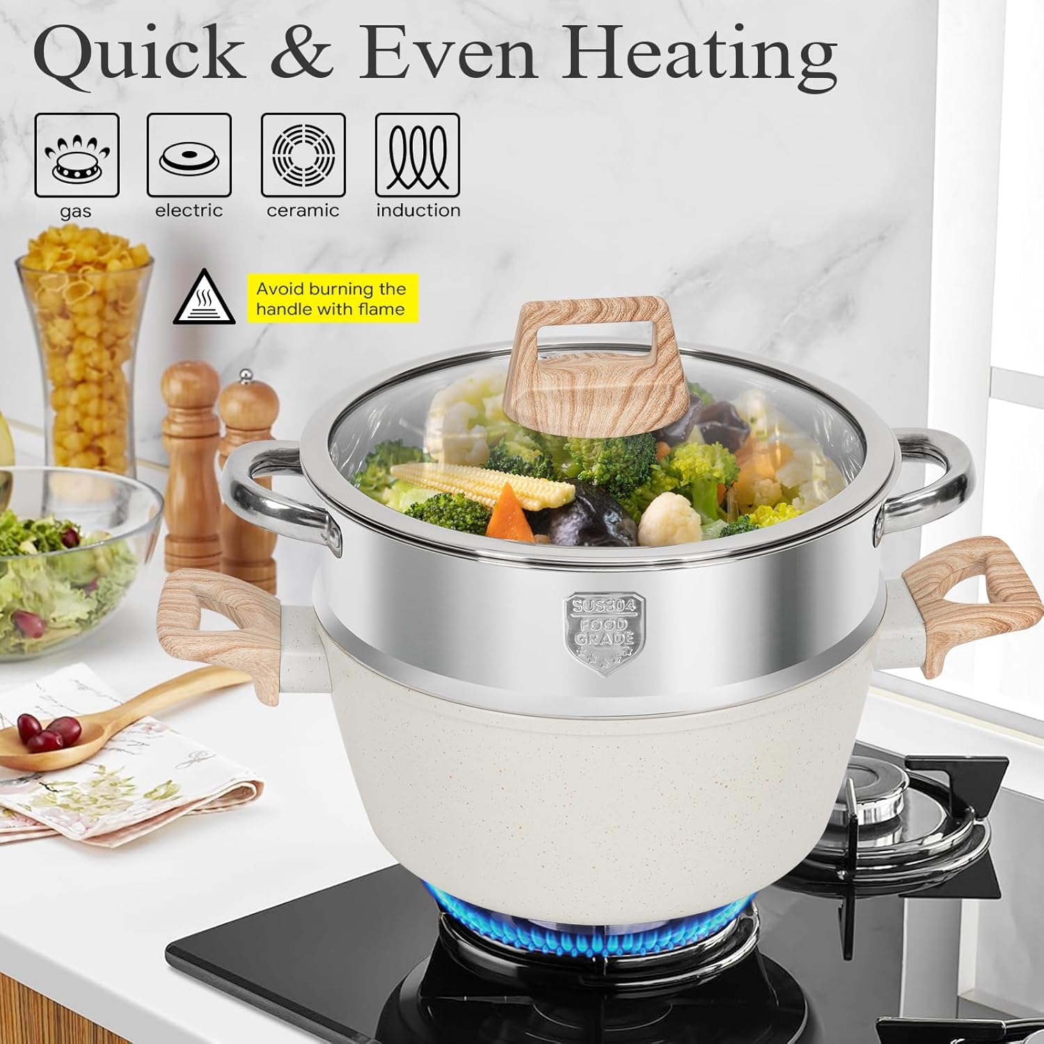 SOthtDAY 12 Pcs Nonstick Pots and Pans Cookware Sets