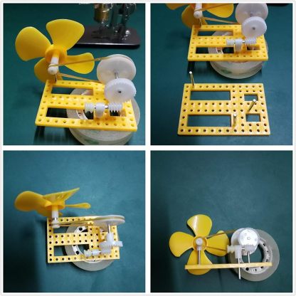 Mini Hot Air Stirling Engine Motor Model Educational Toy Kits Electricity HA001