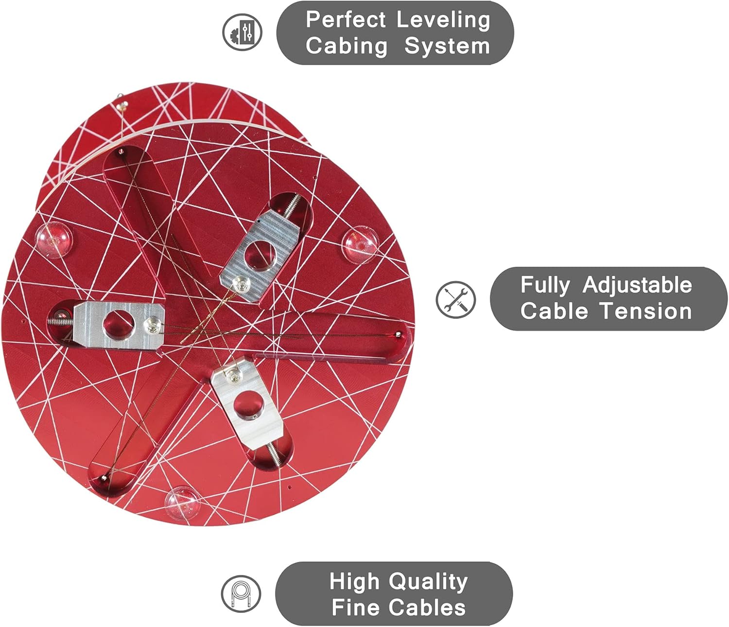 Kontax Tensegrity ,3.6D x 3.6W x 4.96H in, Maroon