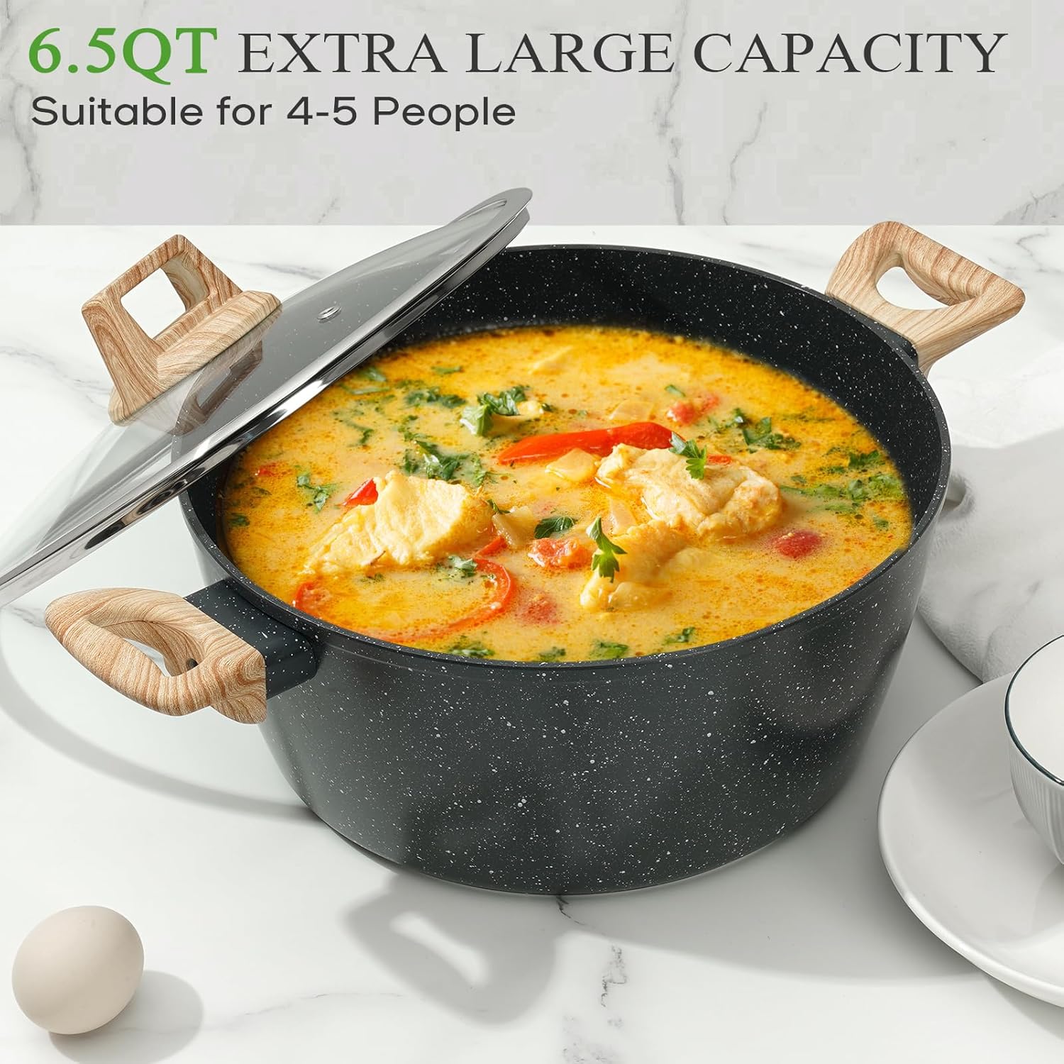 SOthtDAY 12 Pcs Nonstick Pots and Pans Cookware Sets