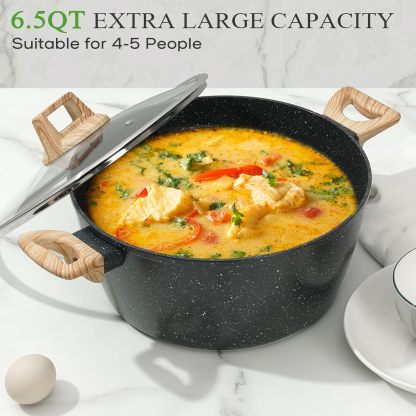 SOthtDAY 12 Pcs Nonstick Pots and Pans Cookware Sets