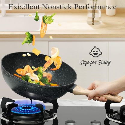 SOthtDAY 12 Pcs Nonstick Pots and Pans Cookware Sets