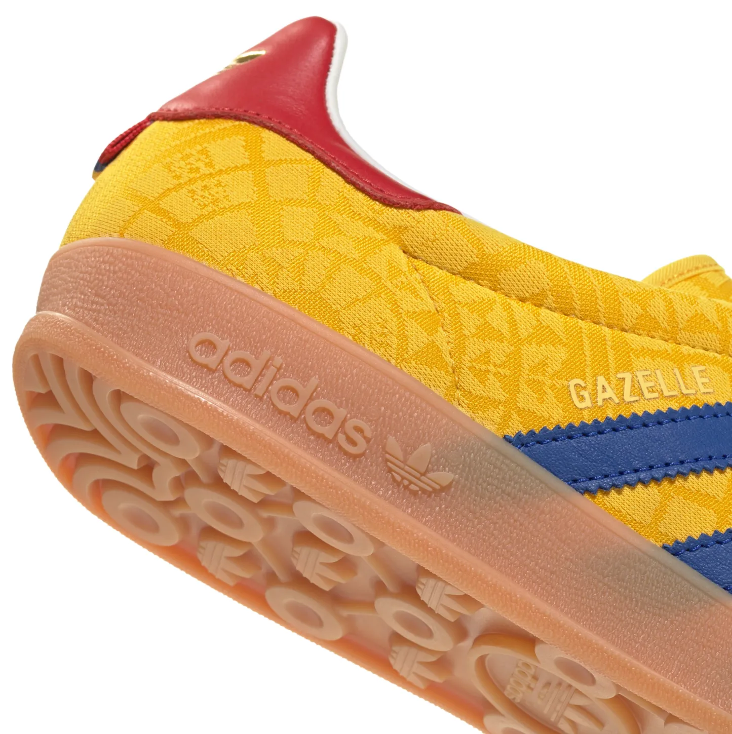 adidas World Cup Gazelle Indoor Shoes - Bold Gold/Power Blue/Team Colleg Red - View 8