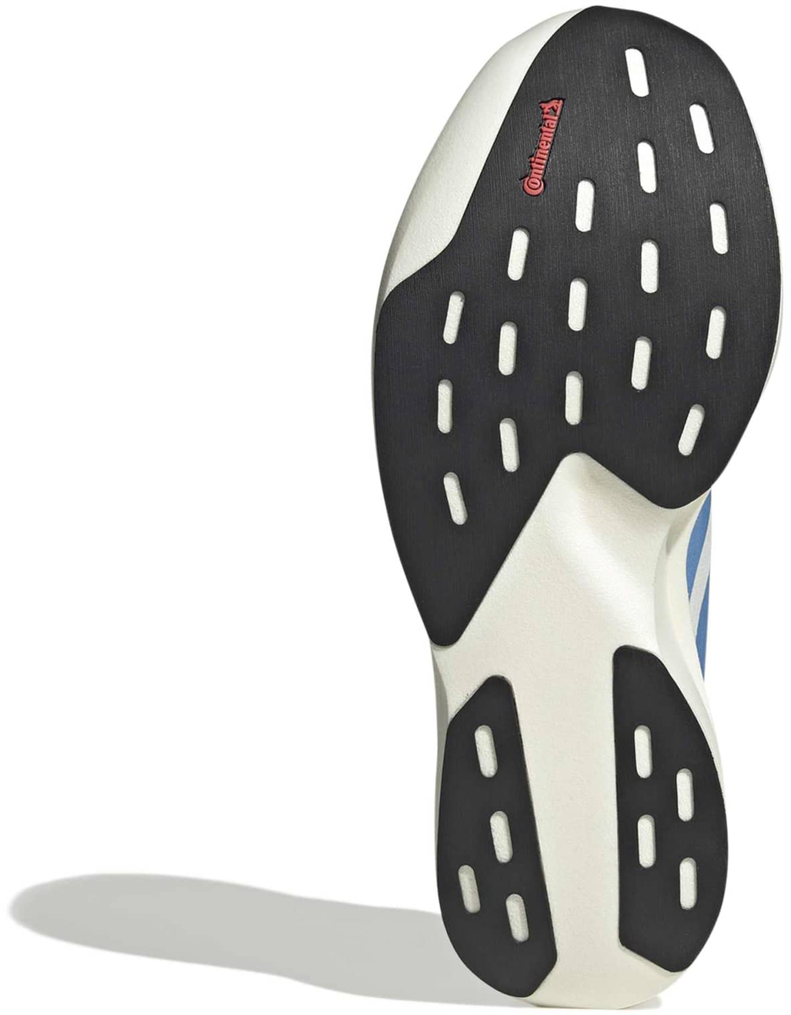 adidas Men's Adizero EVO SL Woven Running Shoes - White/Light Blue/Bright Red - View 3