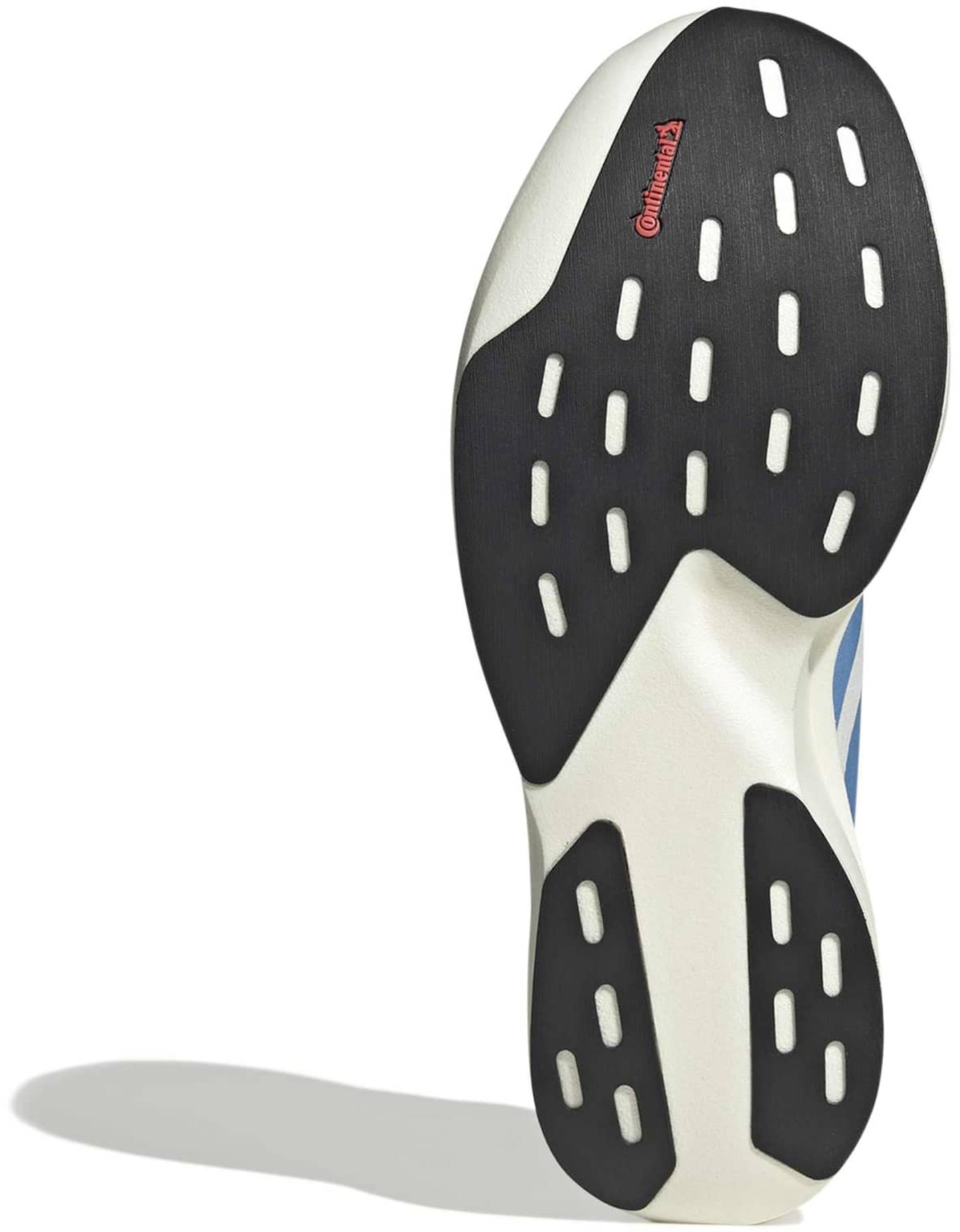 adidas Men's Adizero EVO SL Woven Running Shoes - White/Light Blue/Bright Red - View 3