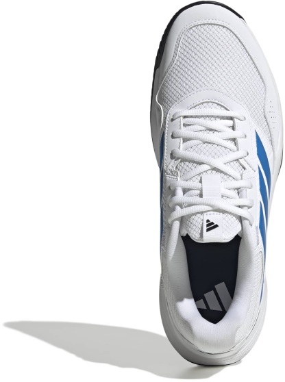 adidas Men's GameCourt 3 All Court Tennis Shoes - Ftwr White/Lucid Blue/Core Blk - View 2