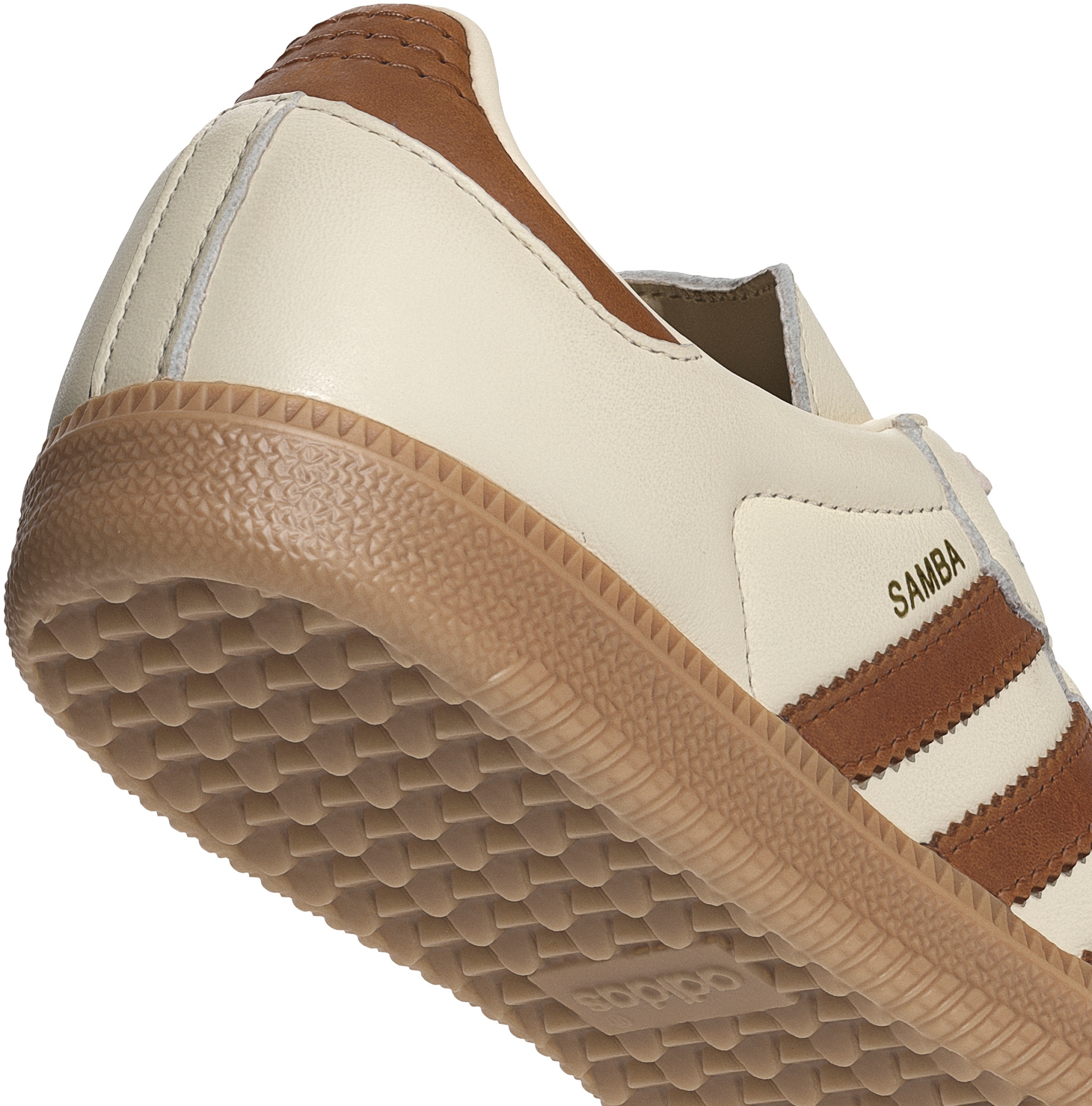 adidas Women's Samba OG Shoes - Wonder White/Dusky Bronze/Gold Met - View 7