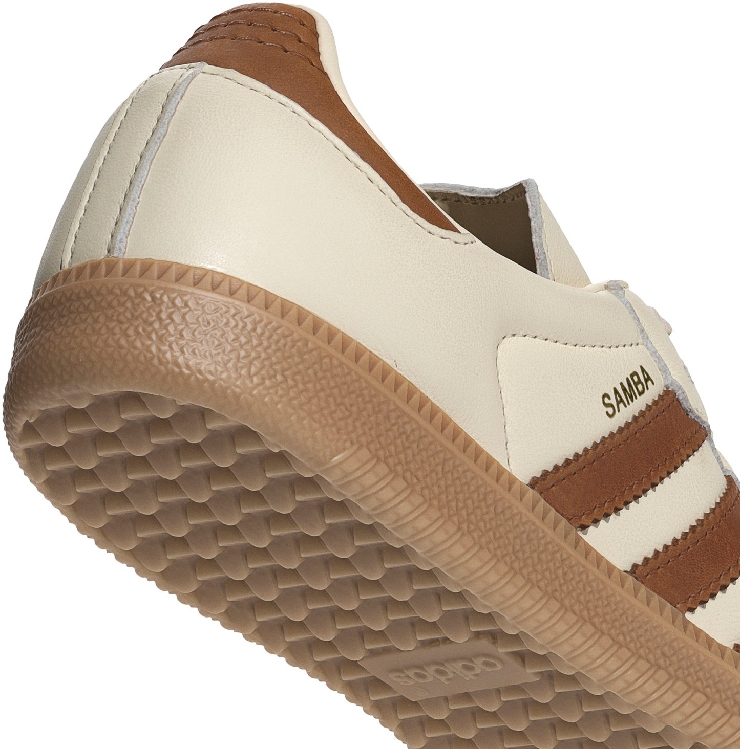 adidas Women's Samba OG Shoes - Wonder White/Dusky Bronze/Gold Met - View 7
