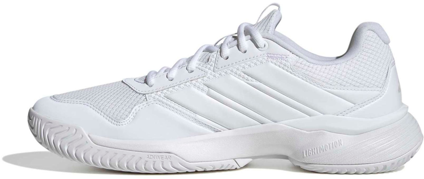 adidas Men's GameCourt 3 All Court Tennis Shoes - White/White - View 4