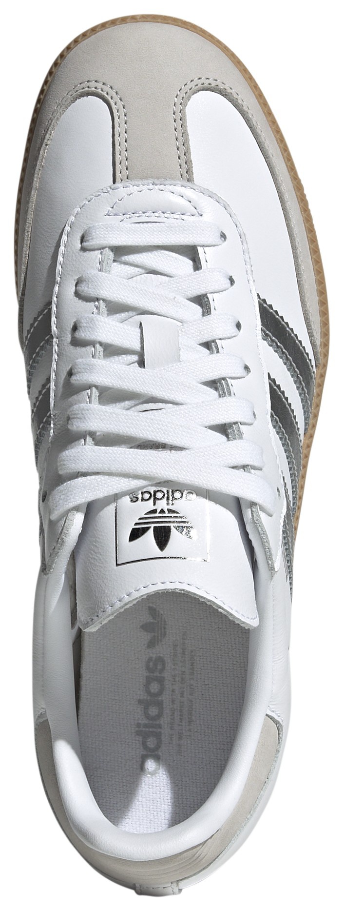 adidas Women's Samba OG Shoes - White/Silver/Gum - View 4