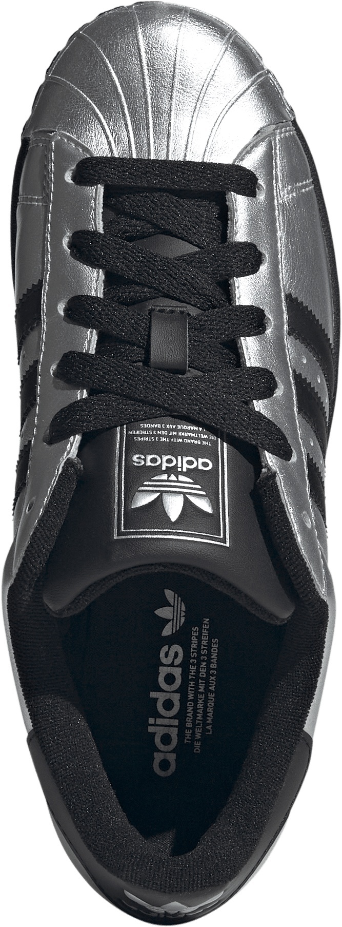 adidas Women's Superstar II Shoes - Silver Met/Core Black/Core Black - View 2