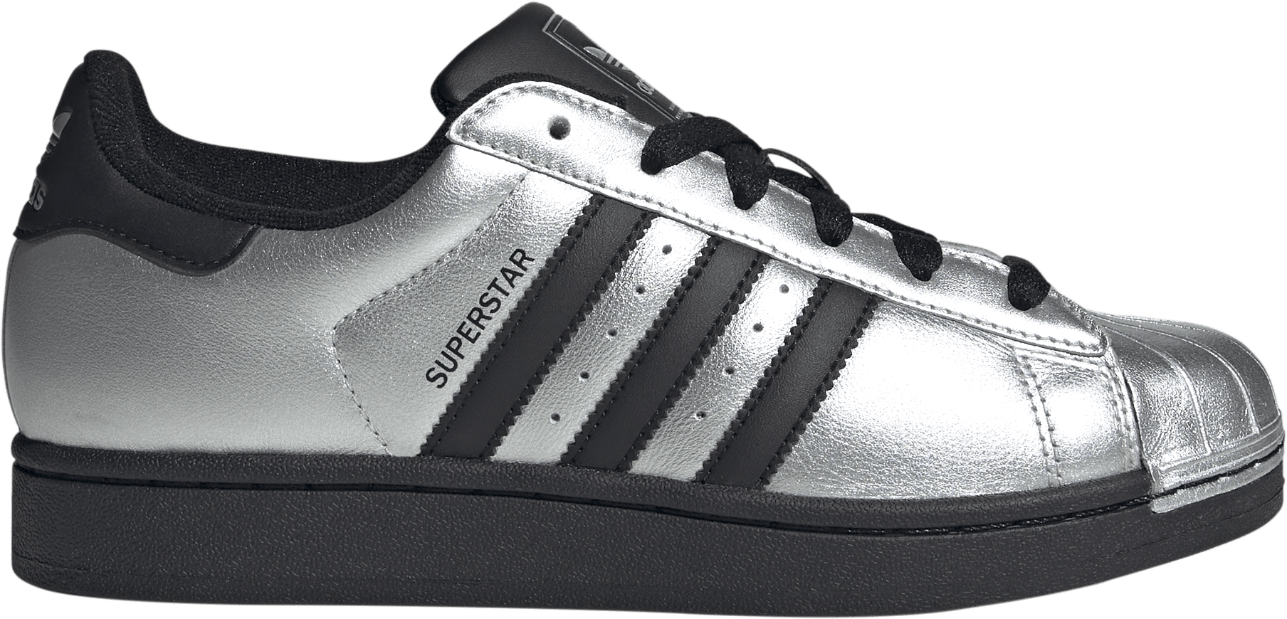 adidas Women's Superstar II Shoes - Silver Met/Core Black/Core Black - View 1