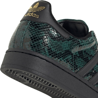 adidas Women's Superstar II Shoes - Green Snakeskin - View 7