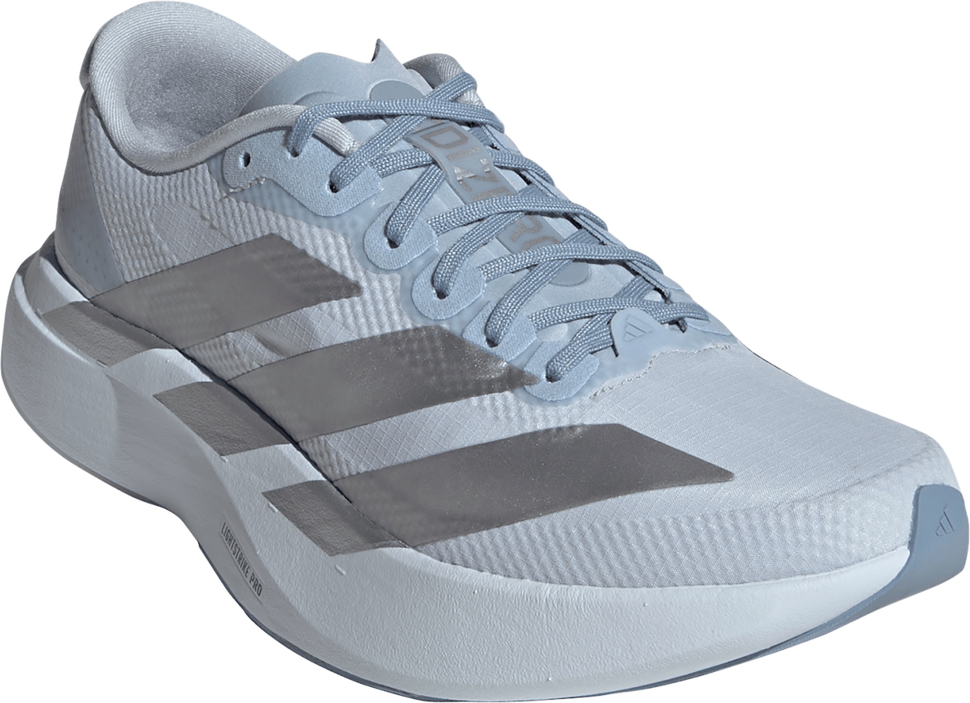 adidas Women's Adizero EVO SL Woven Running Shoes - Halo Blue/Silver Metallic/Wonder Blue - View 5