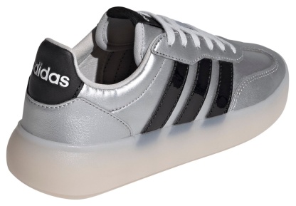 adidas Kids' Grade School Barreda Decode Shoes - Silver Metallic/Black/Chalk White - View 5