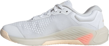 adidas Women's Dropset 4 Power Training Shoes - White/Silver/Lucid Orange - View 4