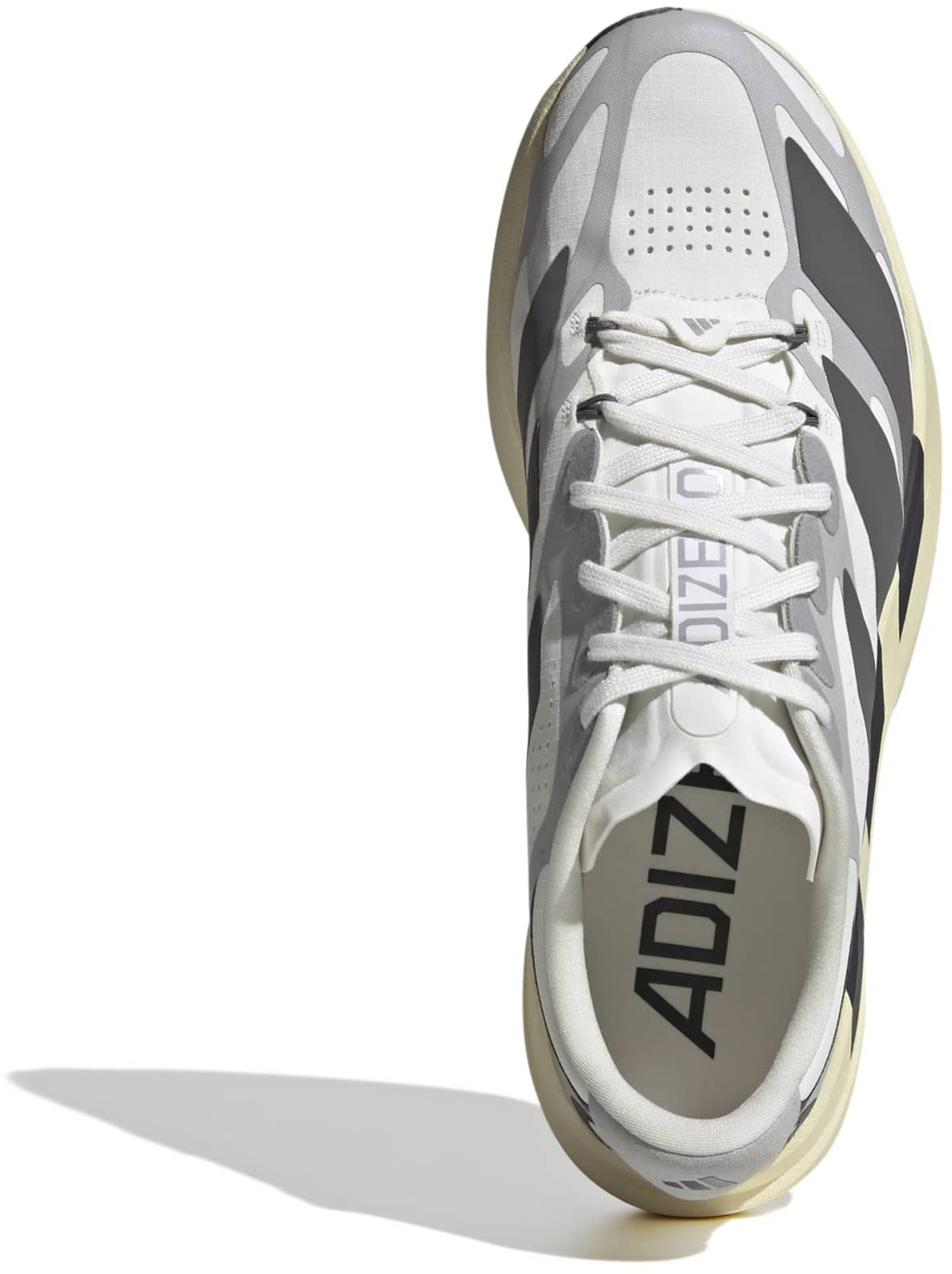 adidas Men's Adizero EVO SL EXO Running Shoes - Core White/Utility Black/Grey Two - View 2