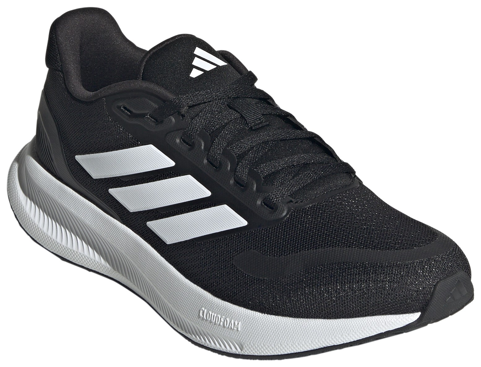 adidas Women's Runfalcon 5 Running Shoes - Black/White/Black - View 5