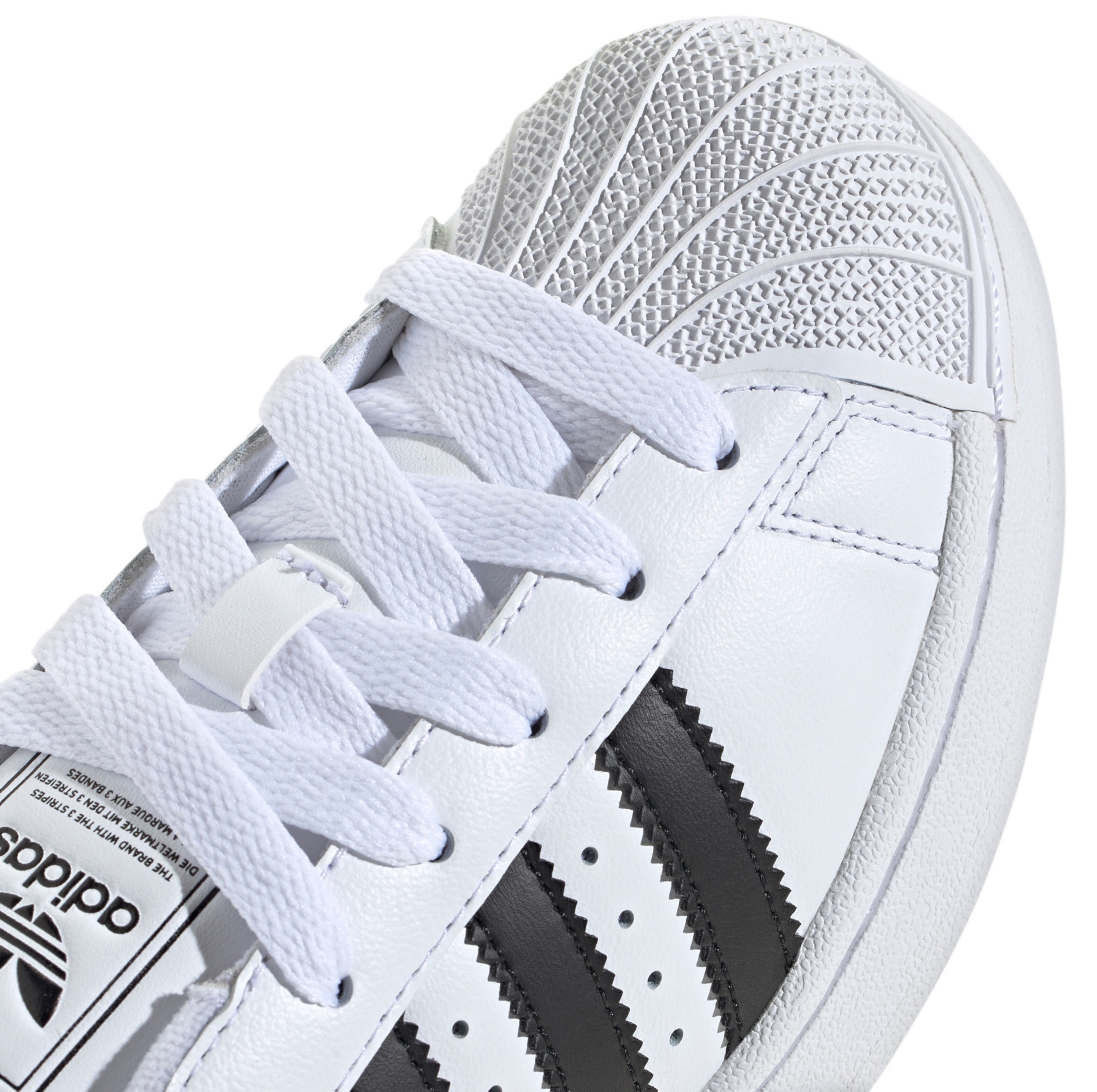 adidas Kids' Grade School Superstar II Shoes - White/Black/White - View 8