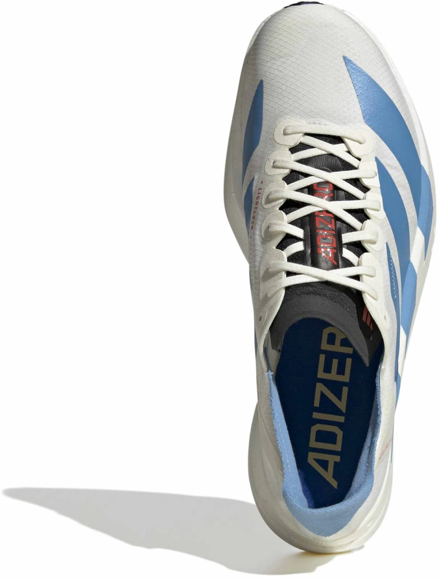 adidas Men's Adizero Adios Pro 4 Running Shoes - White/Light Blue/Bright Red - View 2