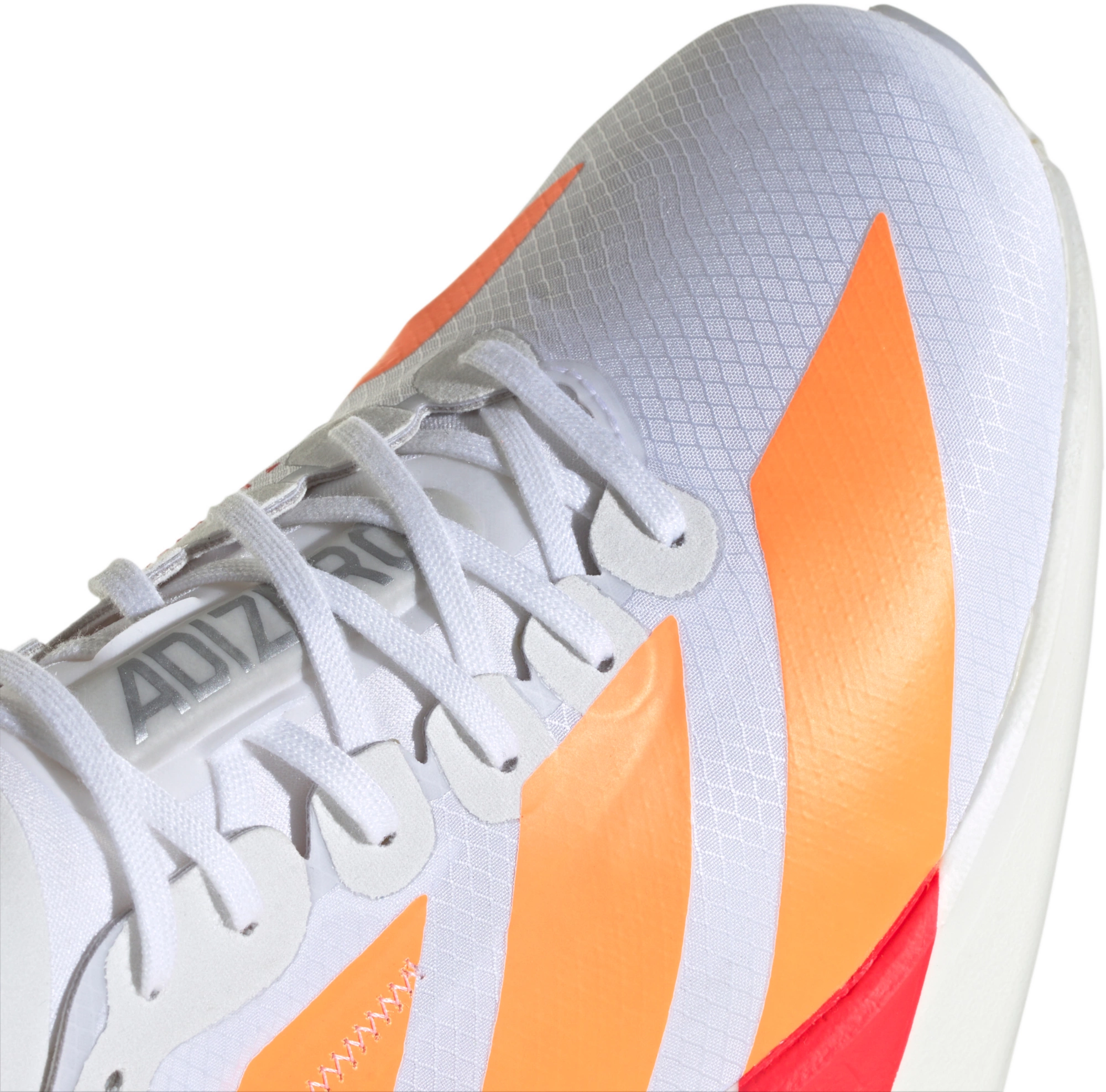 adidas Men's Adizero Adios Pro 4 Running Shoes - Ftwr White/Lucid Orange/Lucid Red - View 7