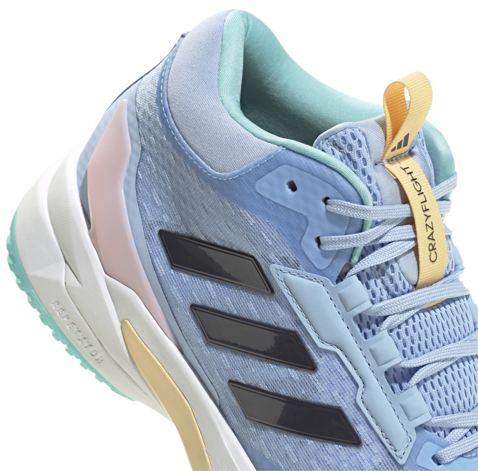 adidas Women's Crazyflight 6 Mid Volleyball Shoes - Blue/Shadow Navy/Flash Aqua - View 7