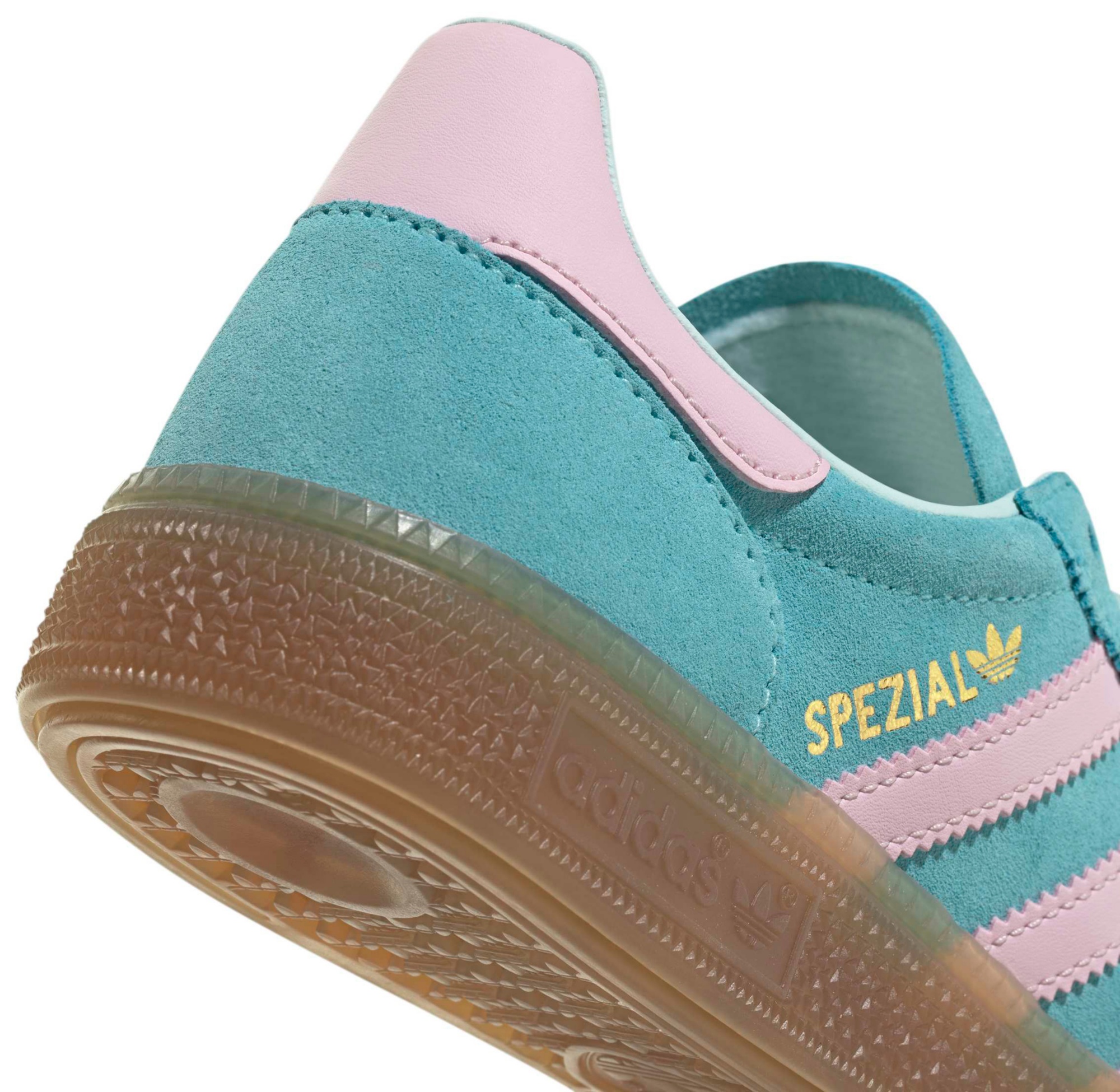 adidas Kids' Grade School Handball Spezial Shoes - Pulse Aqua/Clear Pink/Gum - View 8