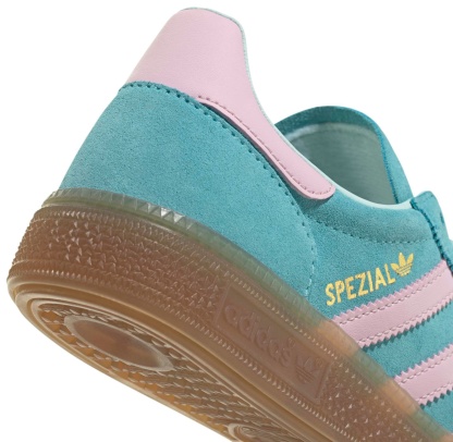 adidas Kids' Grade School Handball Spezial Shoes - Pulse Aqua/Clear Pink/Gum - View 8