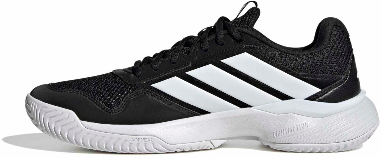 adidas Men's GameCourt 3 All Court Tennis Shoes - Core Black/Ftwr White/Ftwr Whi - View 4