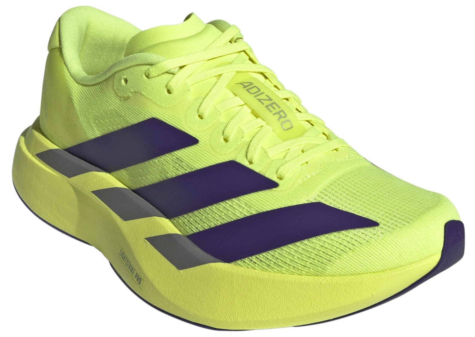 adidas Kids' Grade School adizero EVO SL Shoes - Solar Yellow/Collegiate Purple/Black - View 6