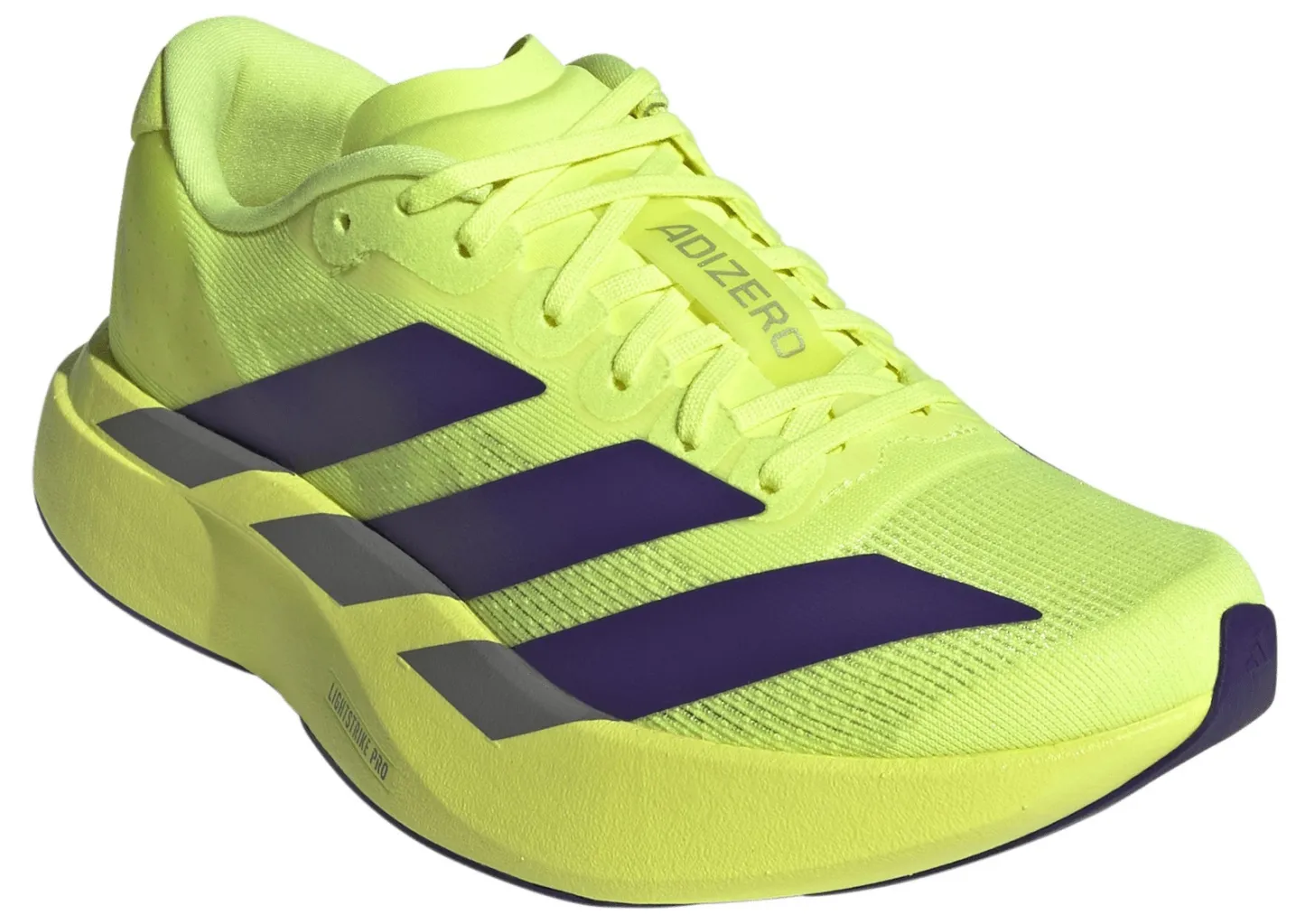 adidas Kids' Grade School adizero EVO SL Shoes - Solar Yellow/Collegiate Purple/Black - View 6