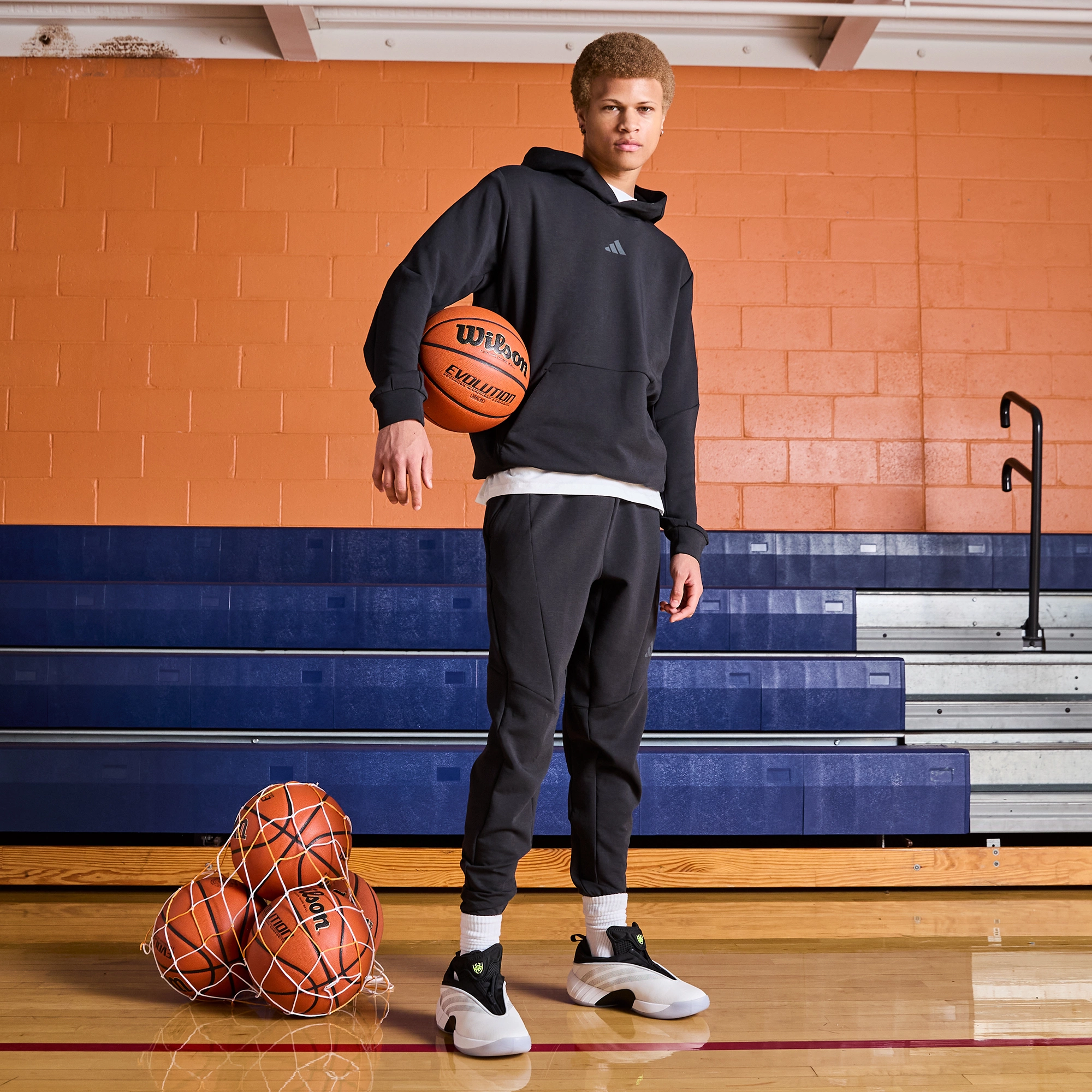 adidas D.O.N. Issue #7 Basketball Shoes - White/Black/White - View 11