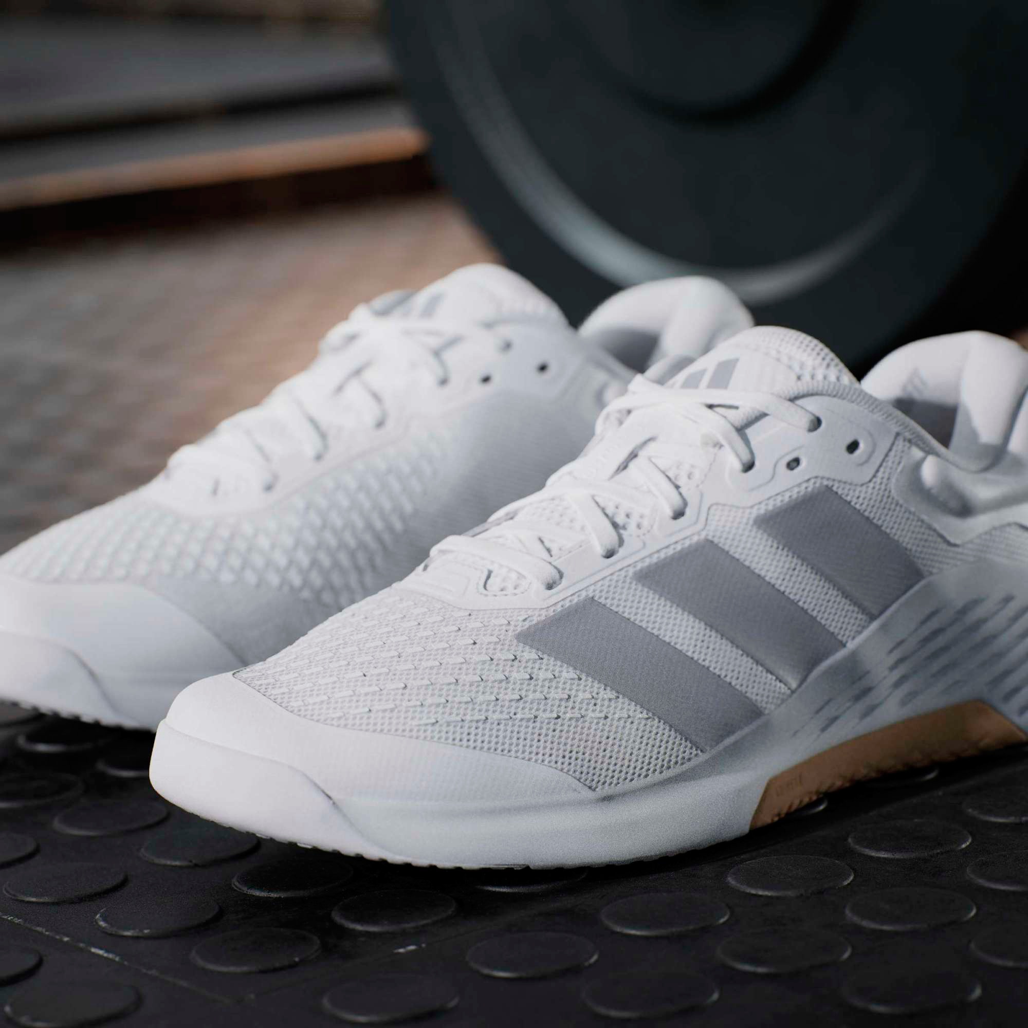 adidas Men's Dropset 4 Training Shoes - Ftwr White/Halo Silver/Ftwr White - View 3