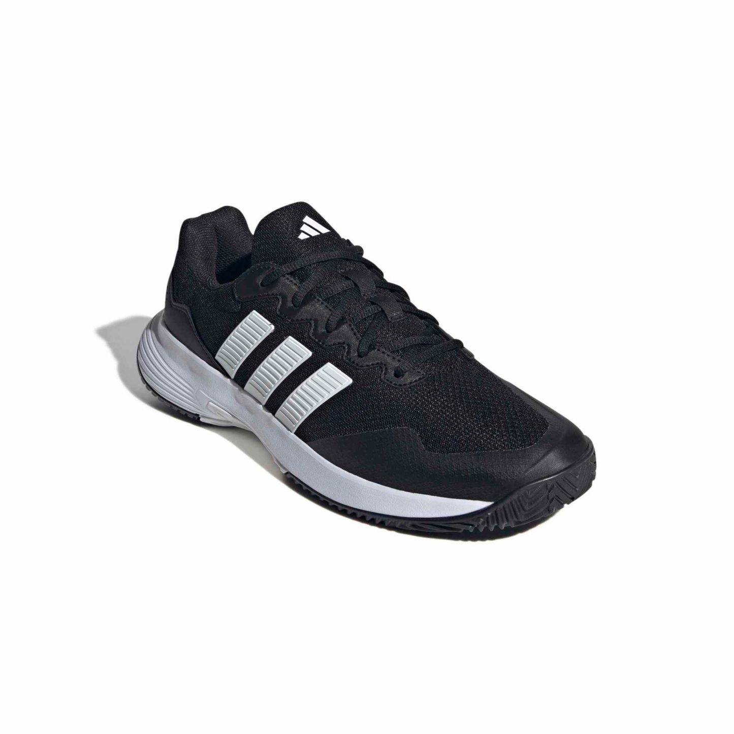 adidas Men's Gamecourt 2 Tennis Shoes - Core Black/Ftwr White/Silver Met. - View 5