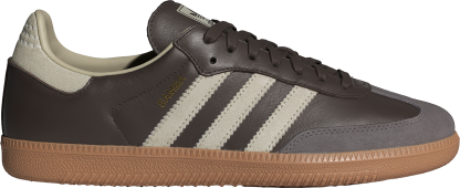 adidas Samba OG Shoes - Brown/Putty Grey/Gold - View 1